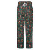 Fleecy Feel Loungewear /  PJ Bottoms with Highland Cattle on Tartan