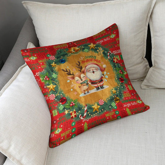 Set of 2 Cute, Colourful, Christmassy Cushion Covers 18"x18"