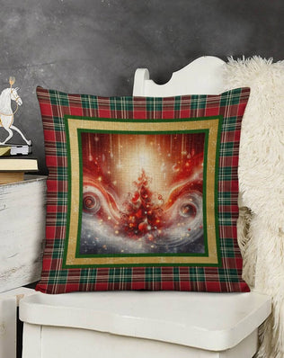 Set of 2 Cushion Covers with Matching (Not Same) Christmassy Designs