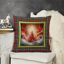 Set of 2 Cushion Covers with Matching (Not Same) Christmassy Designs