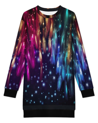 Long Sleeve, Sweatshirt Dress with Festive Christmas Design