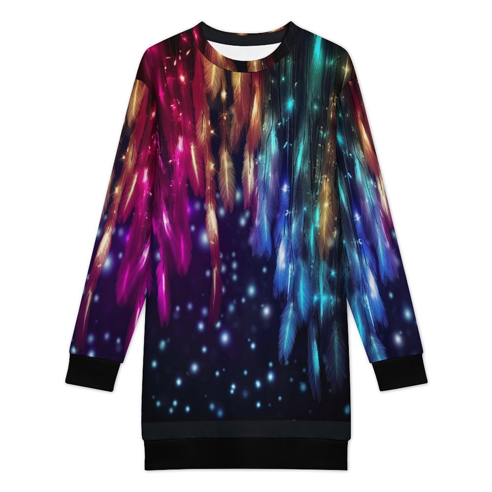 Long Sleeve, Sweatshirt Dress with Festive Christmas Design