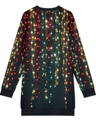 Long Sleeve, Sweatshirt Dress with Festive Christmas Design