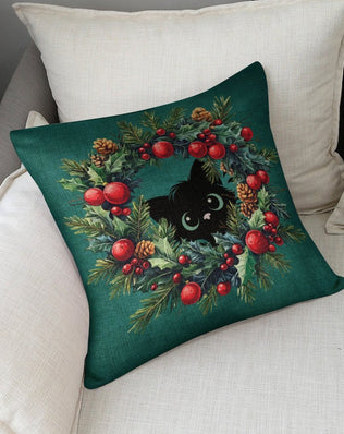 Set of 2 Cushion Covers with Cute Christmas Designs