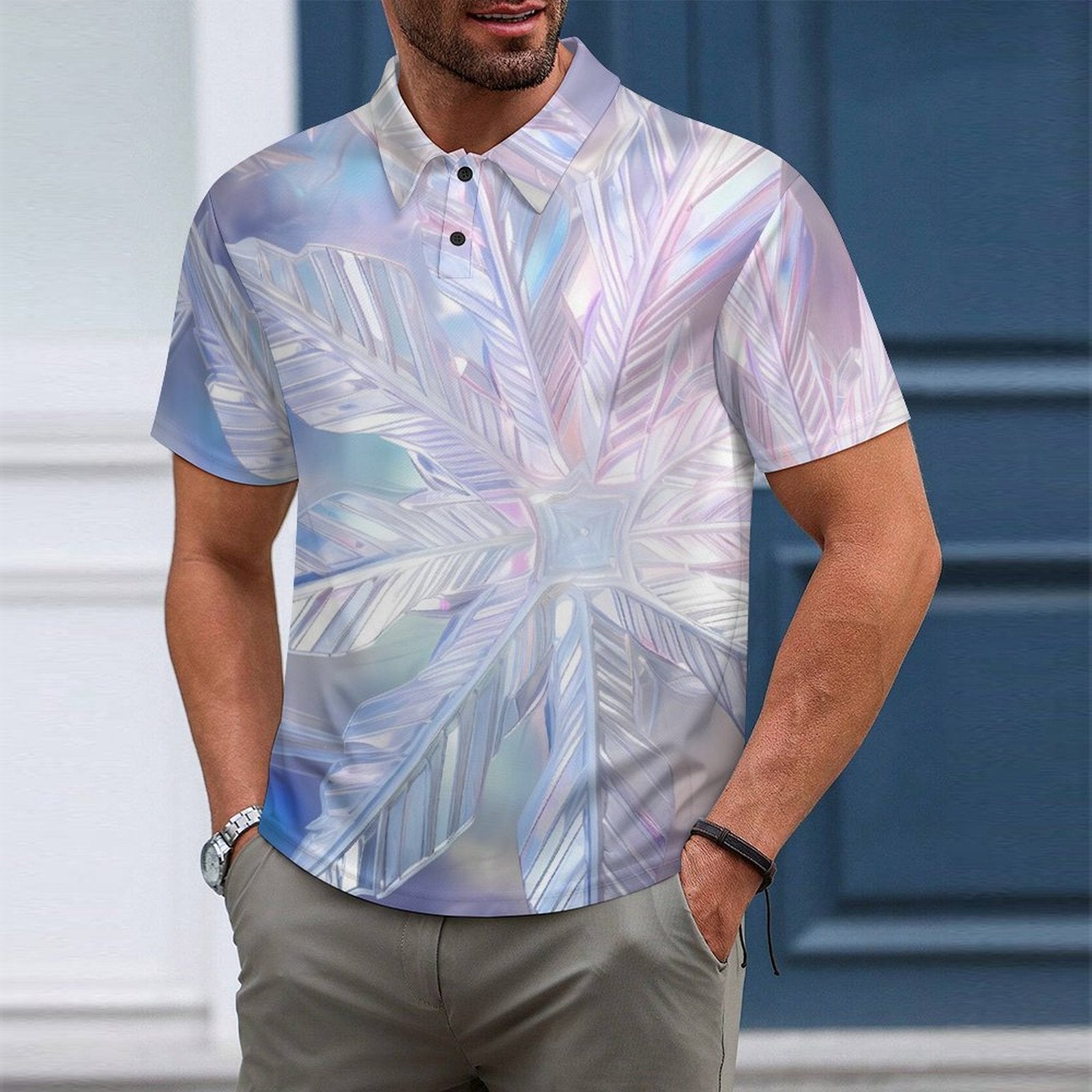 Pique Polo Shirt with Buttons, in a Variety of Ice Cool Designs