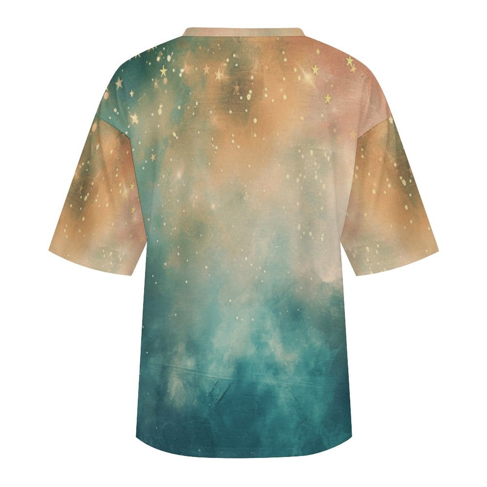 Drop Shoulder Baggy Tee with Cute Christmas Cat, Loungewear, Casual, Fun