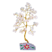 Pretty Indian Gemstone Trees, Handmade with Real Gemstones and Mounted on a Gemstone Rock Base