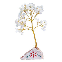 Pretty Indian Gemstone Trees, Handmade with Real Gemstones and Mounted on a Gemstone Rock Base