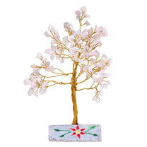 Pretty Indian Gemstone Trees, Handmade with Real Gemstones and Mounted on a Gemstone Rock Base